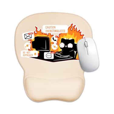 Imagem de Aganmi Mouse pad ergonômico com descanso de pulso troca de presente engraçado, base de borracha antiderrapante para alívio da dor, laptop, material de escritório, decoração de mesa, colega de trabalho