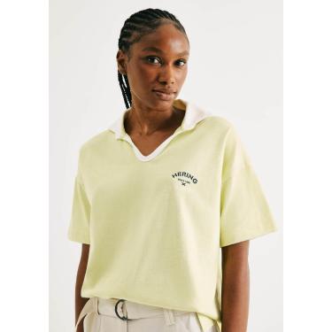 Imagem de Camisa Polo Feminina Oversized Em Malha Binada-Feminino
