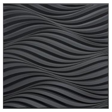 Imagem de Placa Painel Ripada 50x50cm - kit 20 peças 5m²(Sahara Black)