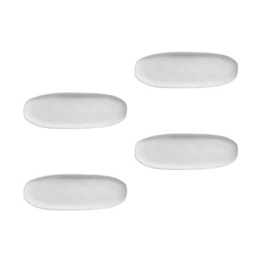 Imagem de Conjunto De Travessas Oval Rasa Grande Porto Brasil Orgânico Branco