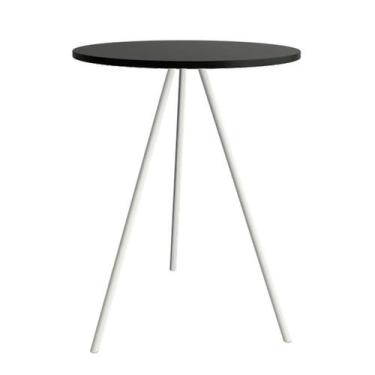 Imagem de Mesa Lateral Gabriela Wood Preta e Branca - New Green