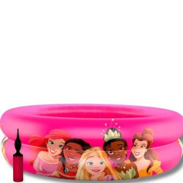 Imagem de Piscina Inflável Redonda Princesas 37L Com Bomba De Inflar - Etitoys
