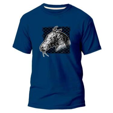 Imagem de Camiseta Algodão Premium Estampa Digital Cavalo Rustico Dtf - Pavesi, 