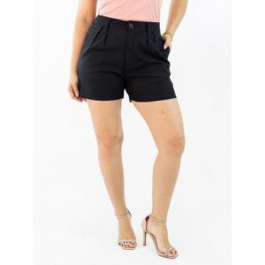 Imagem de Short Feminino Mom Alto Linho Elastano Cores Anticorpus-Feminino