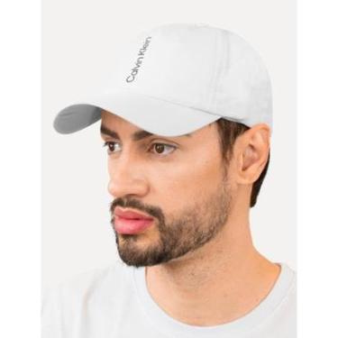 Imagem de Boné Calvin Klein Masculino Swim Vertical Logo Branco-Masculino
