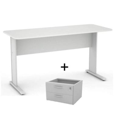 Imagem de Mesa Escrivaninha para computador e notebook Escritório 1,52x0,62m com