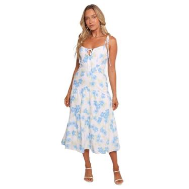 Imagem de Petal & Pup Vestido midi Kieran feminino, Azul, G