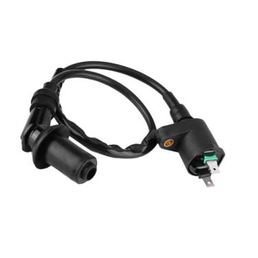Imagem de Yinhing Bobina de Ignição de Alto Desempenho, Bobina de Ignição para Gy6 Motor Motocicleta Dirt Bike Scooter Ciclomotor Laranja Preto Opcional 450mm 110g (Preta)