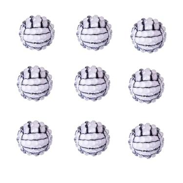 Imagem de KISSITTY 20 peças de contas de strass de resina com tema de bola esportiva, contas soltas para canetas, cordões, chaveiros, joias, colar, pulseira, fabricação