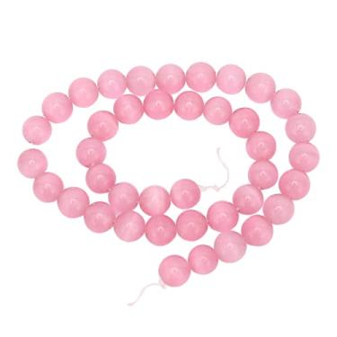 Imagem de Ainoli contas diy brilhantes mais suaves excelente polimento contas de olho de gato para artesanato faça você mesmo pulseiras colares brincos anéis (Rosa)