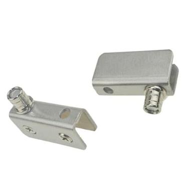 Imagem de Dobradiça de porta de vidro, braçadeira de banheiro, 6 x 2 grampos de porta inoxidáveis, clipes de vidro, adequado para dobradiças de armário de porta de vidro de 12 mm