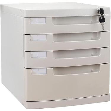 Imagem de Armário de arquivo trancável com gavetas, 3/4/unidade de armazenamento de gaveta, caixa de armazenamento de escritório A4 (tamanho: B) ()