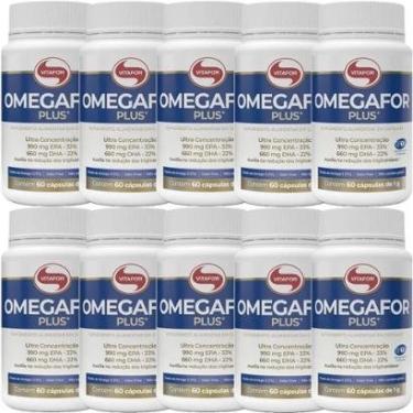 Imagem de Kit 10X ÔmegaFor Plus - 60 Cápsulas 1g - Vitafor-Masculino