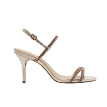 Imagem de Sandália Salto Alto Feminina Arezzo A02695 Dourado-Feminino