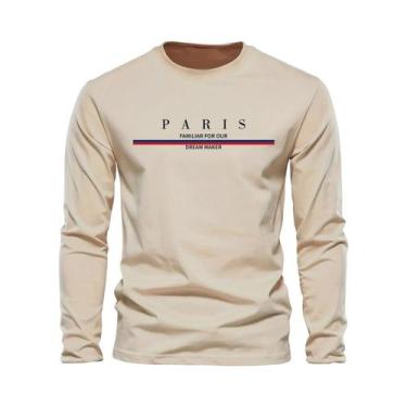 Imagem de Moletom Masculino Com Estampa De Paris, Ajuste Solto, Suéter Casual De