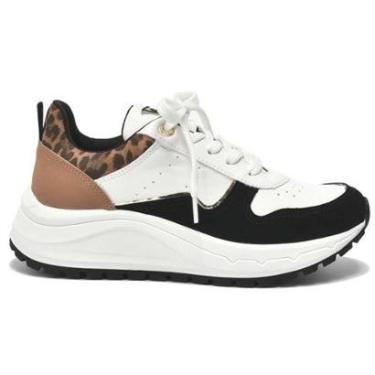 Imagem de Tênis Casual Feminino Preto Branco Macchiato Via Marte 136-008-01-Feminino