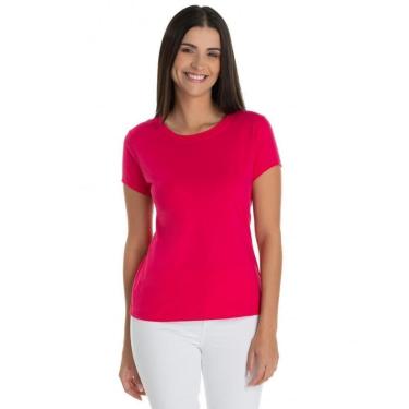 Imagem de Camiseta Feminina de Algodão Premium Baby Look Básica Lisa-Feminino
