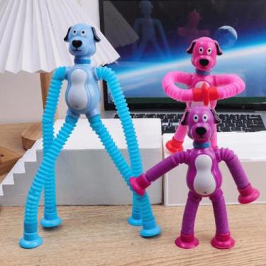 Imagem de Brinquedo Cachorro com Led Articulado com Ventosa Kit com 5 Cachorros 