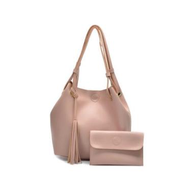Imagem de Bolsas Femininas Grande sacola de Ombro com Carteira - Duarts, Amêndoa