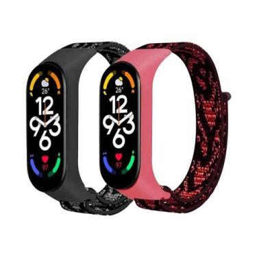 Imagem de Correias De Substituição De Nylon Ajustáveis para Xiaomi Mi Band 7 6 5
