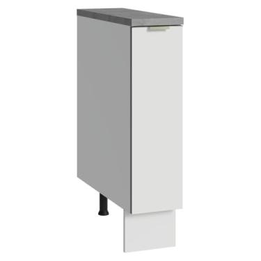 Imagem de Balcão Porta-temperos 20cm 1 Porta (com Tampo) Branco Veludo Lux Madesa