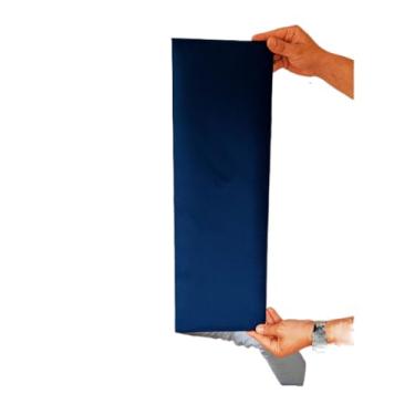 Imagem de Kit 10 Cabeceiras de Cama Estofadas 60x20 cm Modular Autocolante para Cama Casal King(AZUL)