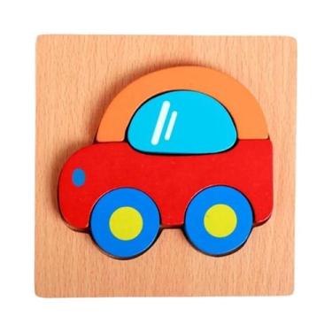 Imagem de Quebra-Cabeça De Madeira Colorido Montessori Para Crianças, Brinquedo 