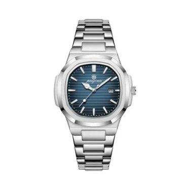 Imagem de Relógio Masculino De Quartzo Quadrado De Aço Inoxidável À Prova D'água