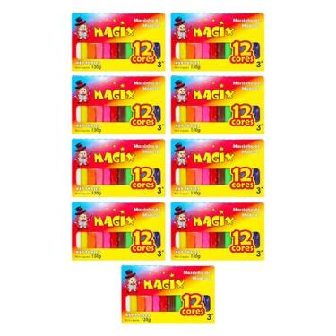 Imagem de Kit 9 Massinha De Modelar 12 Cores Magix 130g Multicolor - MAGIX KIDS