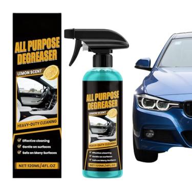 Imagem de Desengordurante de cozinha | 2 líquidos multiuso de 120 ml - Desengordurante de limpeza de armário, para carro, casa, forno, fogão, fogão, bancada, pia e armário, remoção rápida de manchas
