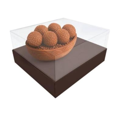 Imagem de CX OVO 250-500G MARROM PASCOA 10 un.