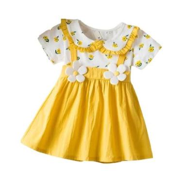 Imagem de Vestido De Verão Com Estampa Floral Para Bebê Menina, Vestido De Praia