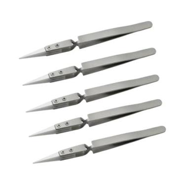 Imagem de Pinças Cerâmicas Antiestáticas Para Soldagem, Conjunto De 1, 3 Ou 5 Pe