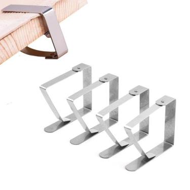 Imagem de Kit de Clips Para Toalha De Mesa Prendedor de Toalhas Em Aço Inox Crom