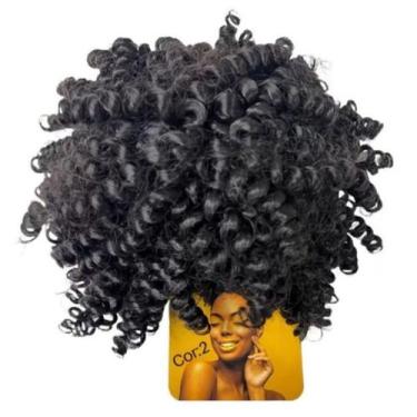 Imagem de Coque Afro Puff Orgânico - Cor Castanho Escuro - Black Beauty