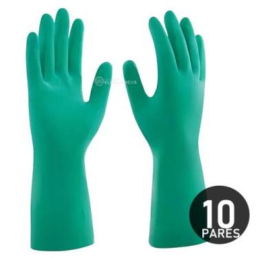 Imagem de Luva Multiuso de Látex GG Verde Reutilizável, Confortável e Segura BOM