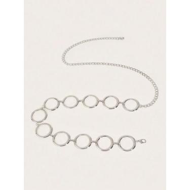 Imagem de Cinto De Corrente Dourada Feminino plus Size, Acessório De Cintura Ele