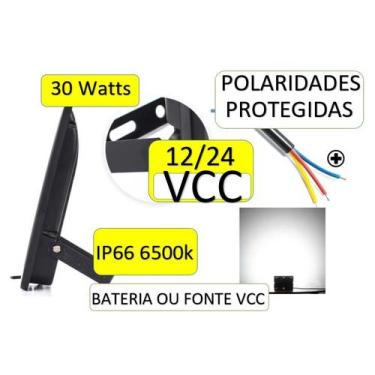 Imagem de Refletor 30w 12v 24v Auto Veicular /Pesca /barco/ Uso tec.Solar/motor 