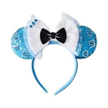 Imagem de Tiara De Orelhas Do Mickey E Da Minnie Com Laços De Lantejoulas, Acess