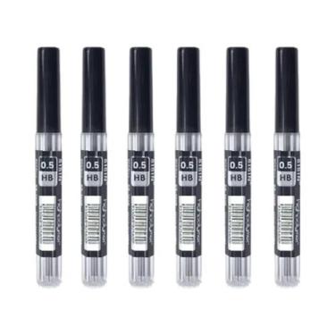 Imagem de 6 Caixas De Minas Longas De 60mm Para Lapiseira HB, Refil 03 05 07 09 