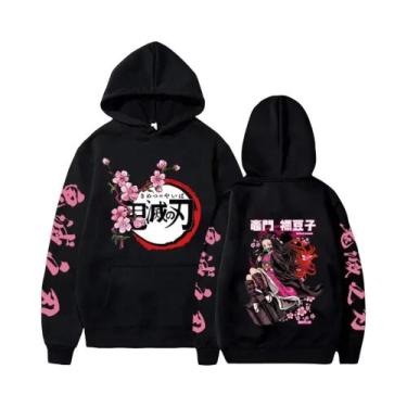 Imagem de Moletom Feminino plus Size Harajuku Demon Slayer Nezuko Com Estampa Gr