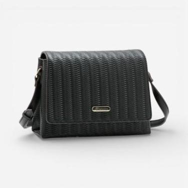 Imagem de Bolsa Feminina Chenson Transversal Ferragem Delicada Preta-Feminino