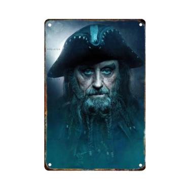 Imagem de Placa De Metal Retrô Piratas Do Caribe Disney Arte De Parede Decoração