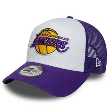 Imagem de Boné New Era  9FORTY A-Frame Trucker NBA Los Angeles Lakers Side Patch-Masculino