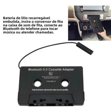 Imagem de Adaptador De Cassete Bluetooth 5.0 Para Carro Com Microfone, Adaptador
