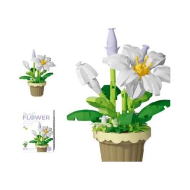 Imagem de Blocos De Montar Mini Flores Para Crianças, Quebra-Cabeça De Suculenta