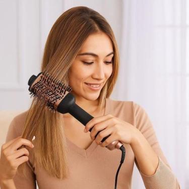 Imagem de Escova Secadora Cabelo Profissional Bivolt Alisadora Modeladora Volume