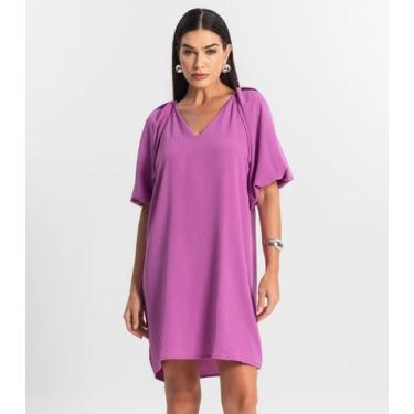 Imagem de Vestido Feminino Liso Select Roxo, G, Roxo