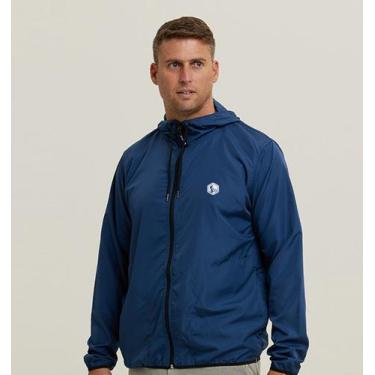 Imagem de Jaqueta Corta Vento Azul Marinho Masculino WSS Brasil Mountain Bike, A