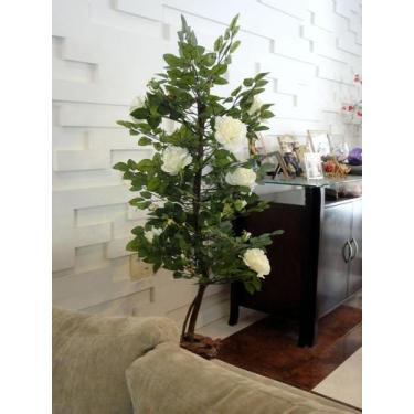 Imagem de Planta Artificial ROSEIRA CHILENA BRANCA 1,50 metros de altura - Flora